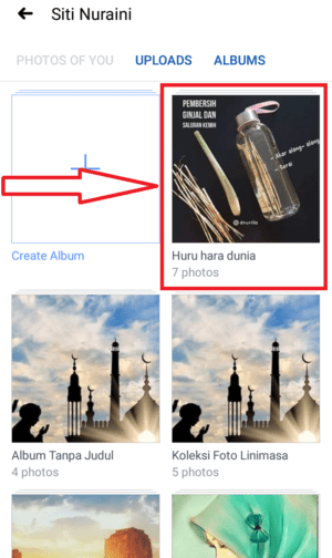contoh album yang akan di hapus