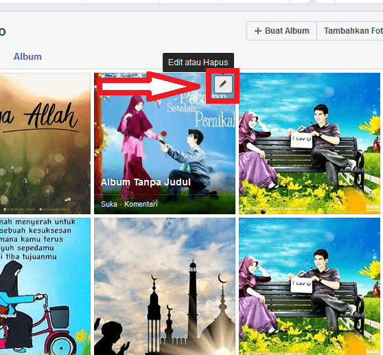klik icon pensil pojok foto