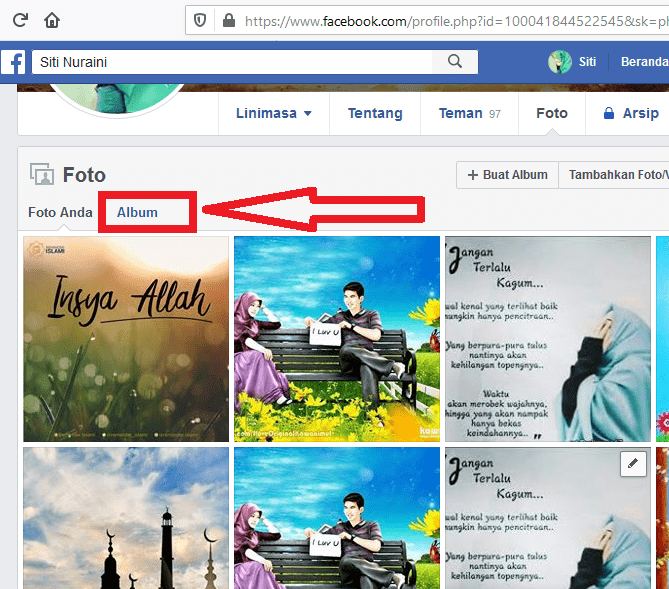 masuk ke menu album