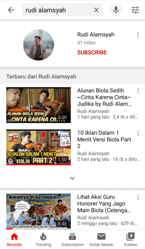 putar video yang akan di tonton