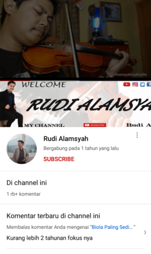 tampilan riwayat akun