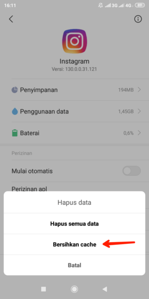 Cara menghapus cache dan cookies Instagram 3