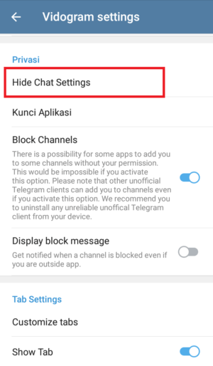 Cara menyembunyikan chat atau obrolan di Telegram 11