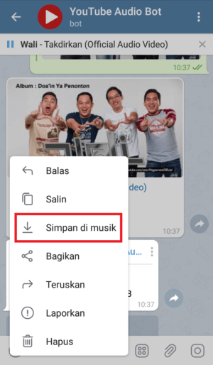 Cara download lagu dengan Bot Telegram 26