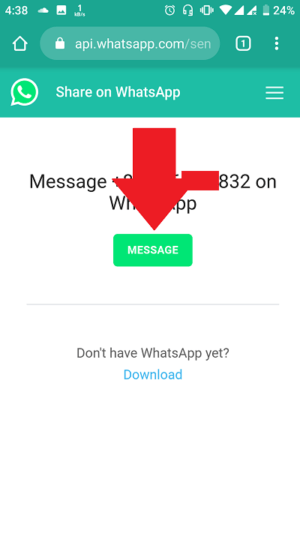Cara mengirim pesan chat whatsapp tanpa menyimpan nomor 6 Cara mengirim pesan chat whatsapp tanpa menyimpan nomor 5