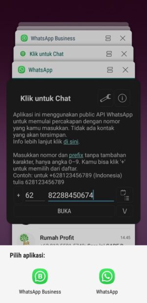 Cara mengirim pesan chat whatsapp tanpa menyimpan nomor 10 MAsukkan Nomor Telpon