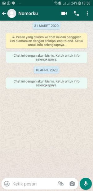 Cara mengirim pesan chat whatsapp tanpa menyimpan nomor 11 Kirim pesan tanpa save omor berhasil