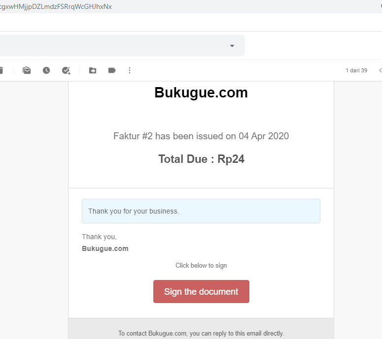 Cara membuat dan mengirim Invoice di email Gmail 23