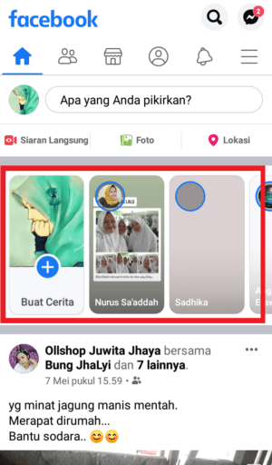 Cara download story (cerita) di Facebook 25 pilih story yang akan di download