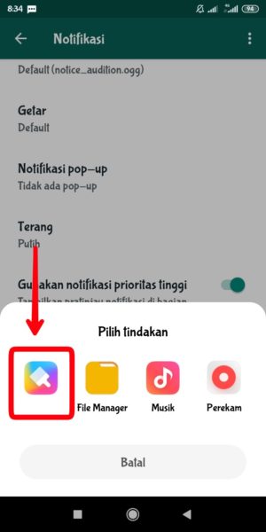 Cara mengganti nada dering Whatsapp