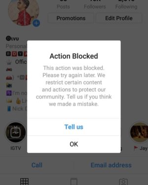 Cara mengatasi action blocked di Instagram 19