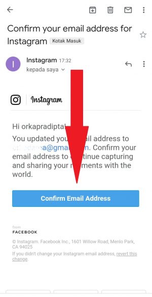 klik confirm email address