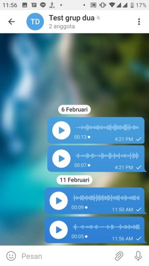 Cara mengirim pesan suara (VN) di Telegram 13