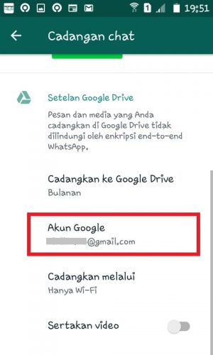 Tap "Akun Google".