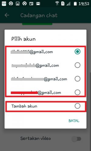 Tap "Akun Google" atau "Tambah akun".