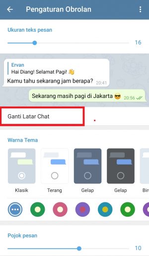 klik ganti latar chat