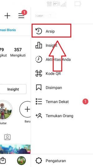 Cara mengarsipkan story di Instagram (agar tidak hilang) 8 Pilih ARSIP