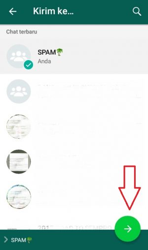 Cara share video Youtube ke chat WhatsApp 3 PILIH KONTAK TUJUAN