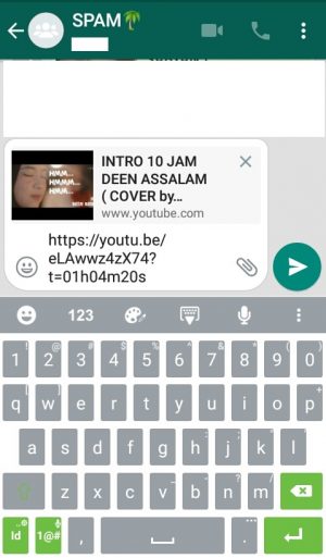 Cara share video Youtube ke chat WhatsApp 9 tuliskan 01h04m20s