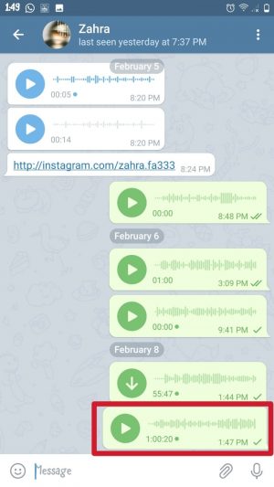 Cara mengirim pesan suara (VN) di Telegram 31