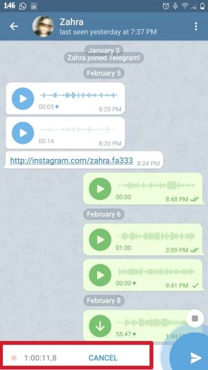 Cara mengirim pesan suara (VN) di Telegram 29