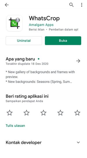 Tampilan aplikasi Whatscrop