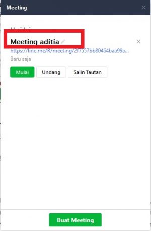 Tap nama meeting yang baru kamu buat. 