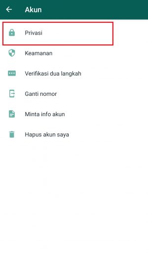 Cara supaya tidak bisa dimasukkan ke grup WhatsApp 4 klik menu privasi