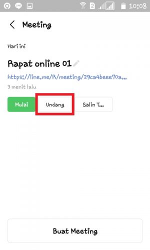 tap "Undang". 