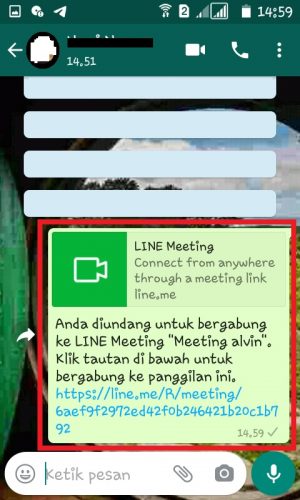 link Meeting berhasil dibagikan.