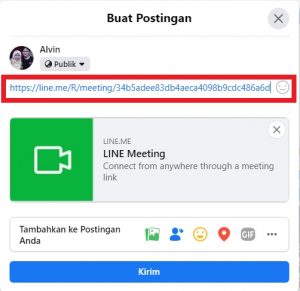 Tekan CTRL+V untuk paste  link. 