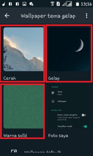 Pilih tema wallpaper yang kamu sukai. 