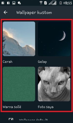Pilih jenis wallpaper yang kamu inginkan. 