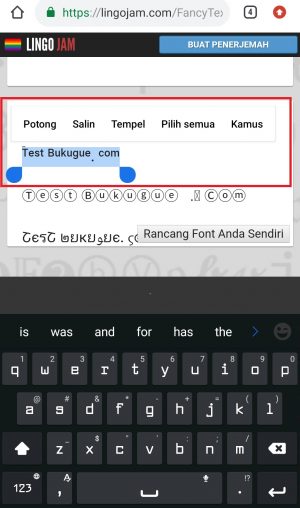 Cara membuat tulisan kecil di WhatsApp 3 salin font kecil