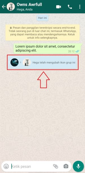 Cara mengubah ikon grup WhatsApp 13 pemberitahuan di beranda percakapan ketika ada yang mengganti ikon grup