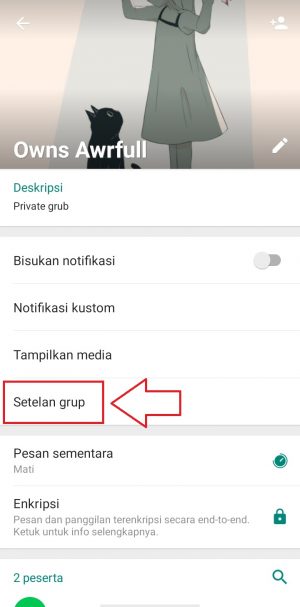 Cara mengubah ikon grup WhatsApp 16 buka menu setelan grup
