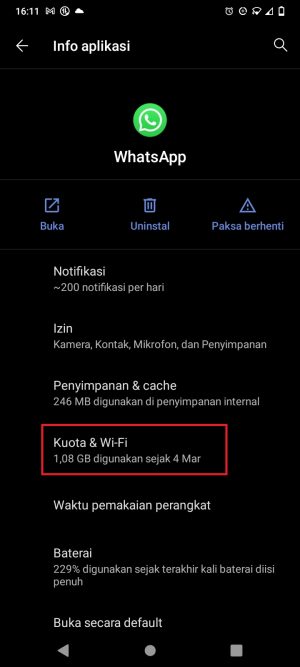 Cara Menghemat Kuota WhatsApp (Misalnya saat telponan, vc, dll) 43 KLIK "KUOTA DAN WIFI"