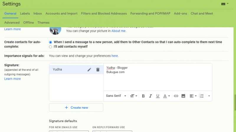 Cara membuat Signature di email Gmail (via laptop dan aplikasi) 36