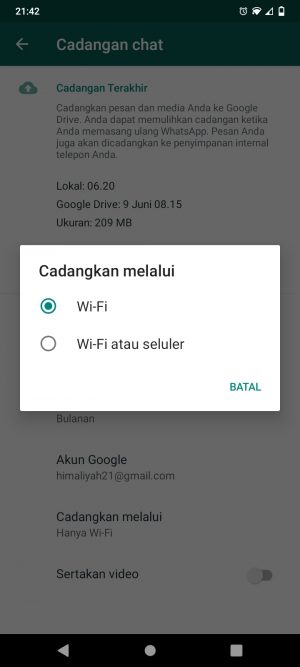 Cara menghemat kuota saat menggunakan WhatsApp 15 KLIK "WIFI"
