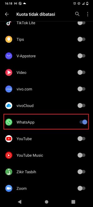 Cara Menghemat Kuota WhatsApp (Misalnya saat telponan, vc, dll) 50 PASTIKAN SEMUA APK NONAKTIF