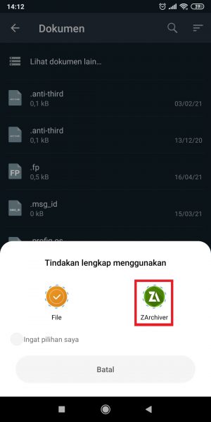 Tap "ZArchiver". 