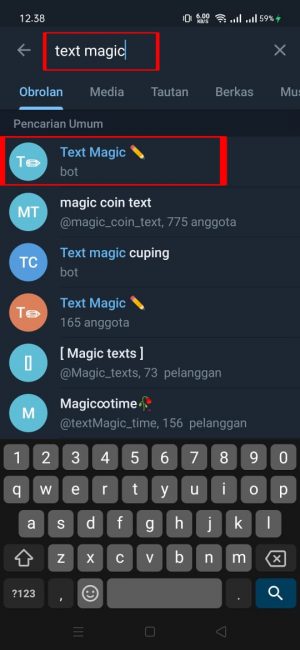 Klik dan pilih "text magic"