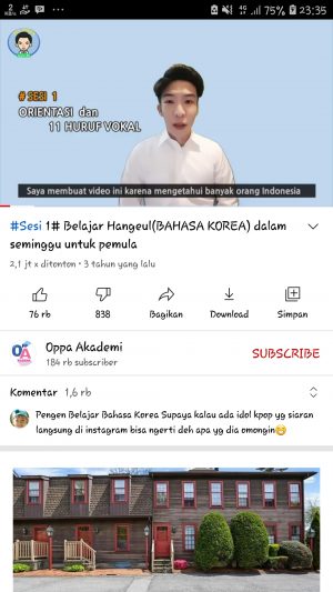 5 Channel Youtube Indonesia untuk Belajar Bahasa Korea 4 Belajar Bahasa korea gratis