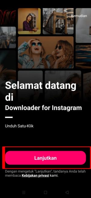 Cara Download Video Reels Instagram Ke Galeri HP 17 Klik dan pilih "lanjutkan"