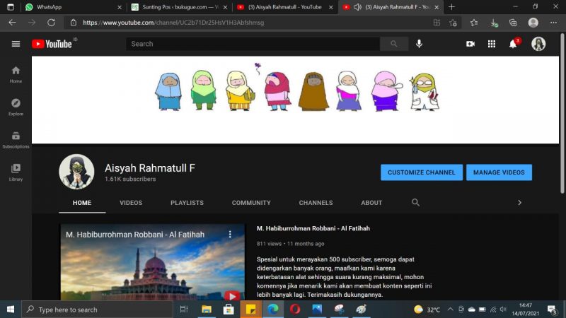 Cara Mengganti Nama Channel YouTube 6 Pilih dan klik "hasil"