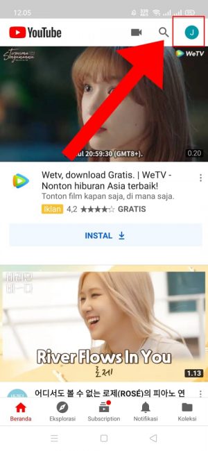 Cara Mengganti Nama Channel YouTube 7 Pilih dan klik "pojok atas"