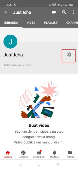 Cara Mengganti Nama Channel YouTube 9 Pilih dan klik "pengaturan"