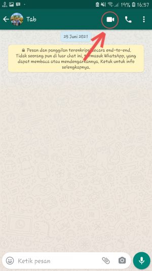 Ikon video call grup di Whatsapp