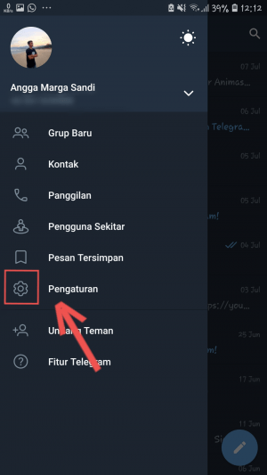 Pengaturan Telegram Animasi