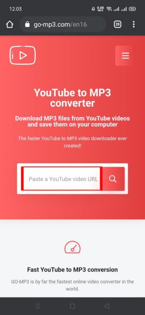 Cara download video dari Youtube menjadi MP3 tanpa aplikasi 13 Pilih dan klik "kolom"